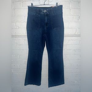 High waisted jeans with cool buckle detail, brand new!